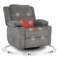Grey Swivel Rocker Recliner N946