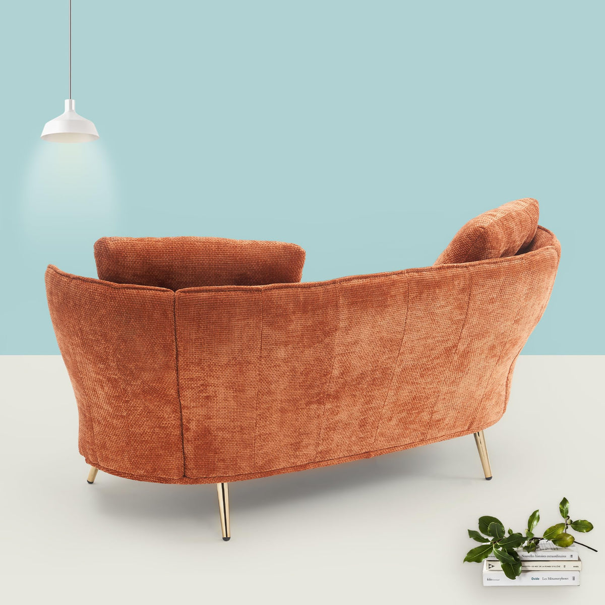 Tufted Velvet Two Seater Sofa B6482