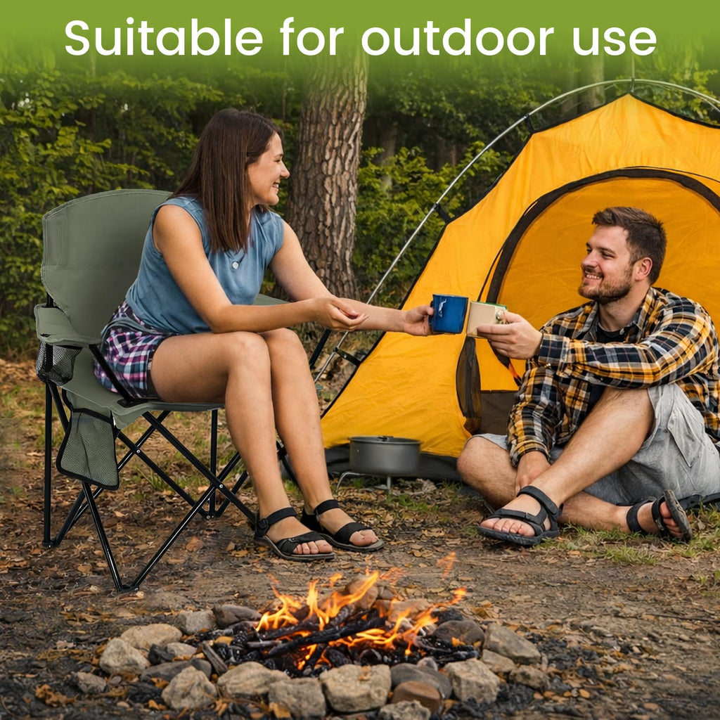 Camping Chair 2 Pack Portable Folding Chair Green Y2124
