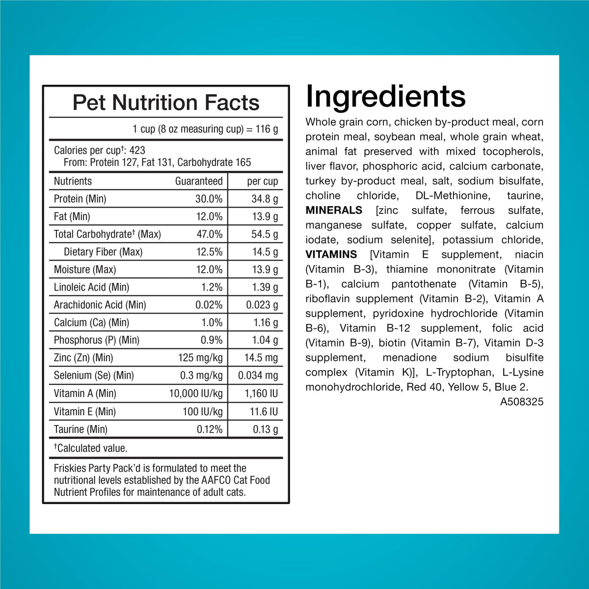 Crunchy Dry Cat Food 3 lb Bag X1586
