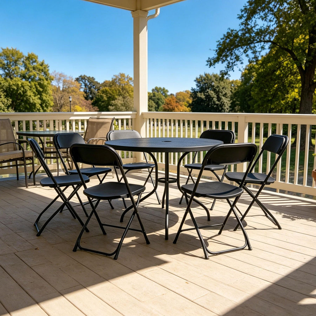 Plastic Folding Chairs Set of 10 T6712