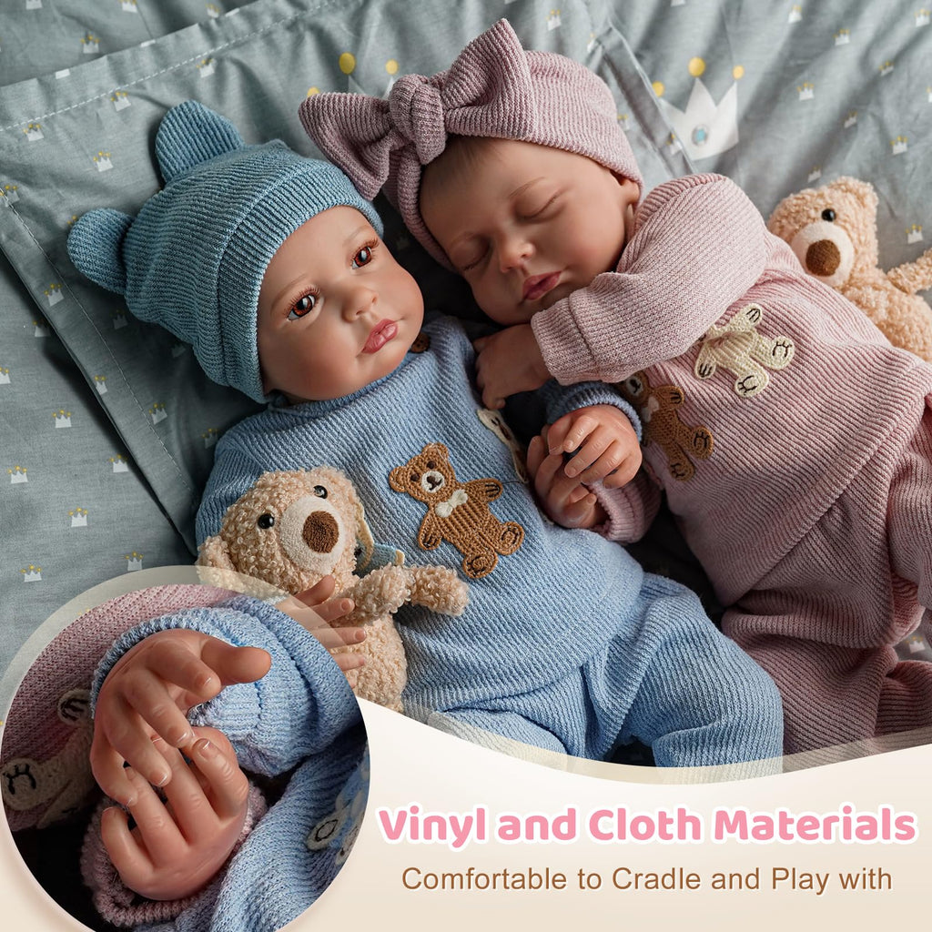 20 Inch Lifelike Reborn Baby Dolls Twins N6722