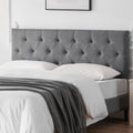 Queen Size Light Gray Linen Headboard I4225