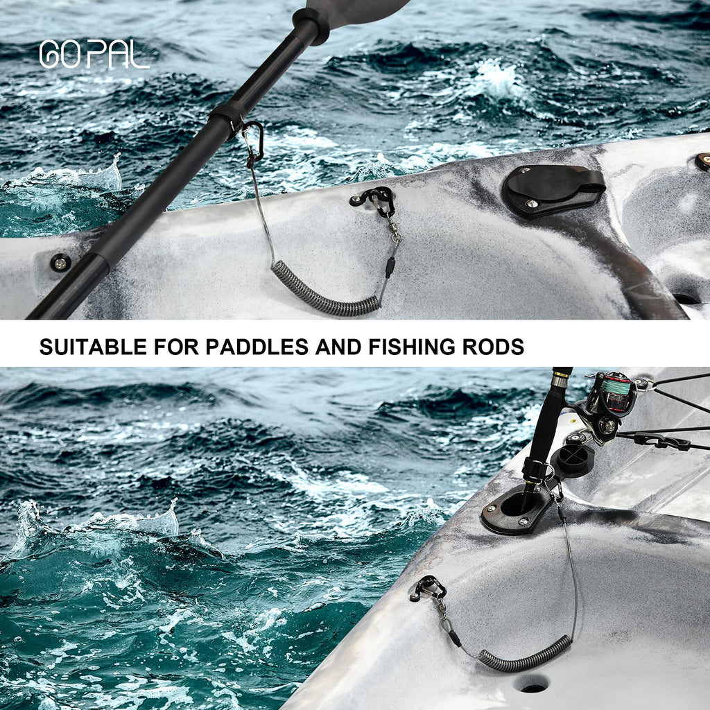 Heavy Duty Kayak Paddle Leash, Retractable Fishing Rod Tether, 2 Pack H93295