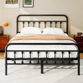 Full Size Metal Bed Frame with Headboard and Footboard D2568