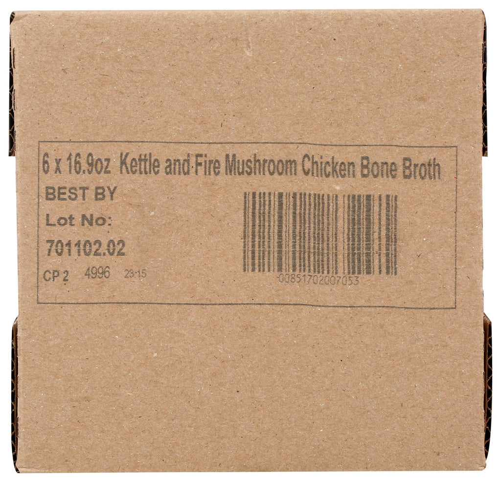 Mushroom Chicken Bone Broth 10g Protein Gluten Free 16.9 Oz Pack of 6 I1786
