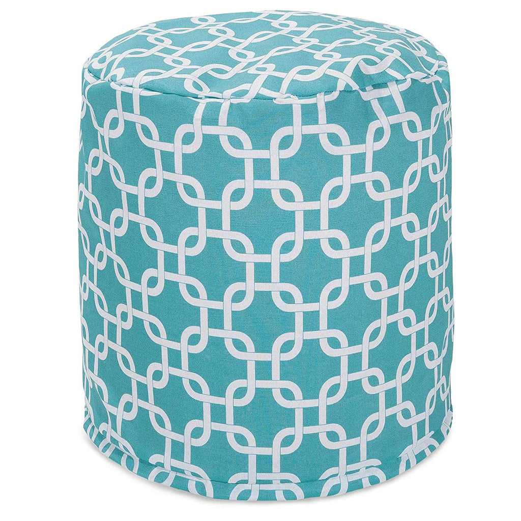 Teal Indoor/Outdoor Bean Bag Ottoman Pouf P273