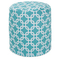 Teal Indoor/Outdoor Bean Bag Ottoman Pouf P273