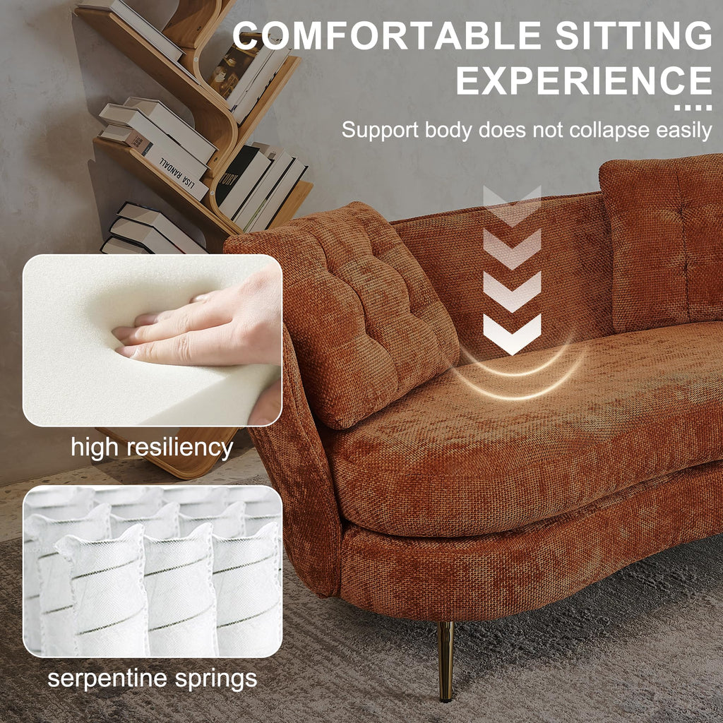 Tufted Velvet Two Seater Sofa B6482