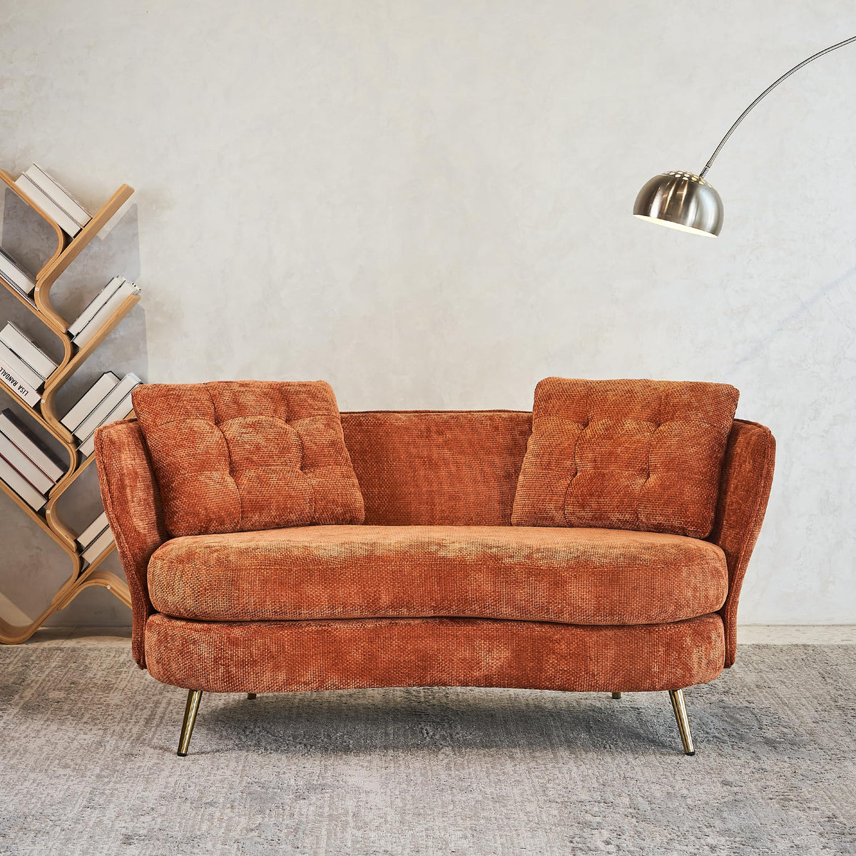 Tufted Velvet Two Seater Sofa B6482