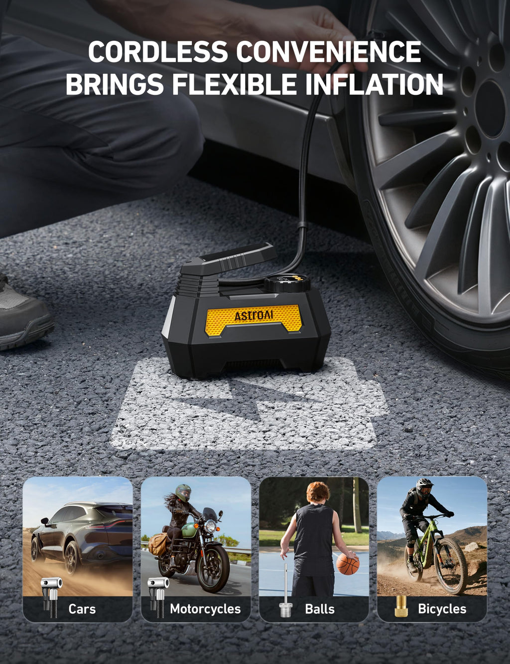 Cordless Portable Air Compressor W7004