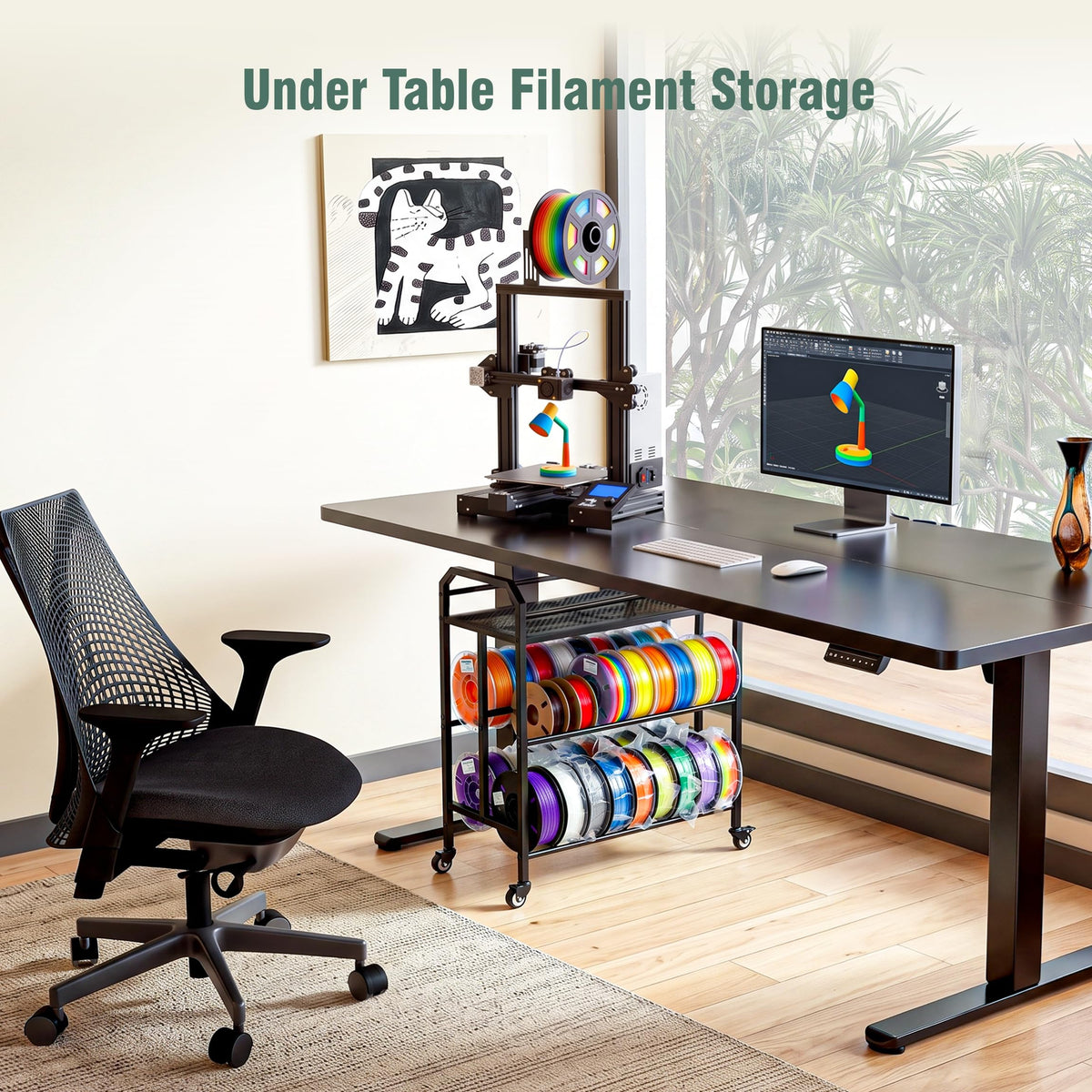 Filament Storage Rack with Wheels Y9871