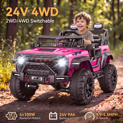 24V 2 Seater Pink Ride on Toy C884014