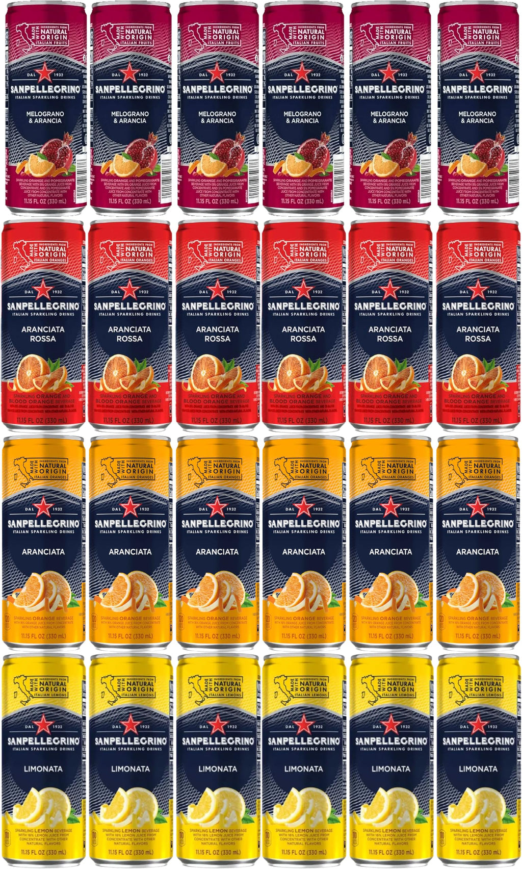 Sparkling Water Variety 4 Flavors 24 Pack S6826