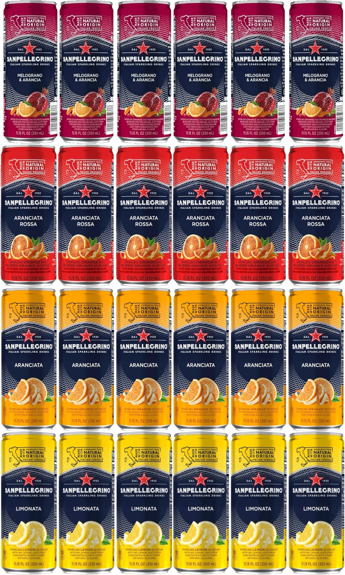 Sparkling Water Variety 4 Flavors 24 Pack S6826