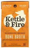 Mushroom Chicken Bone Broth 10g Protein Gluten Free 16.9 Oz Pack of 6 I1786