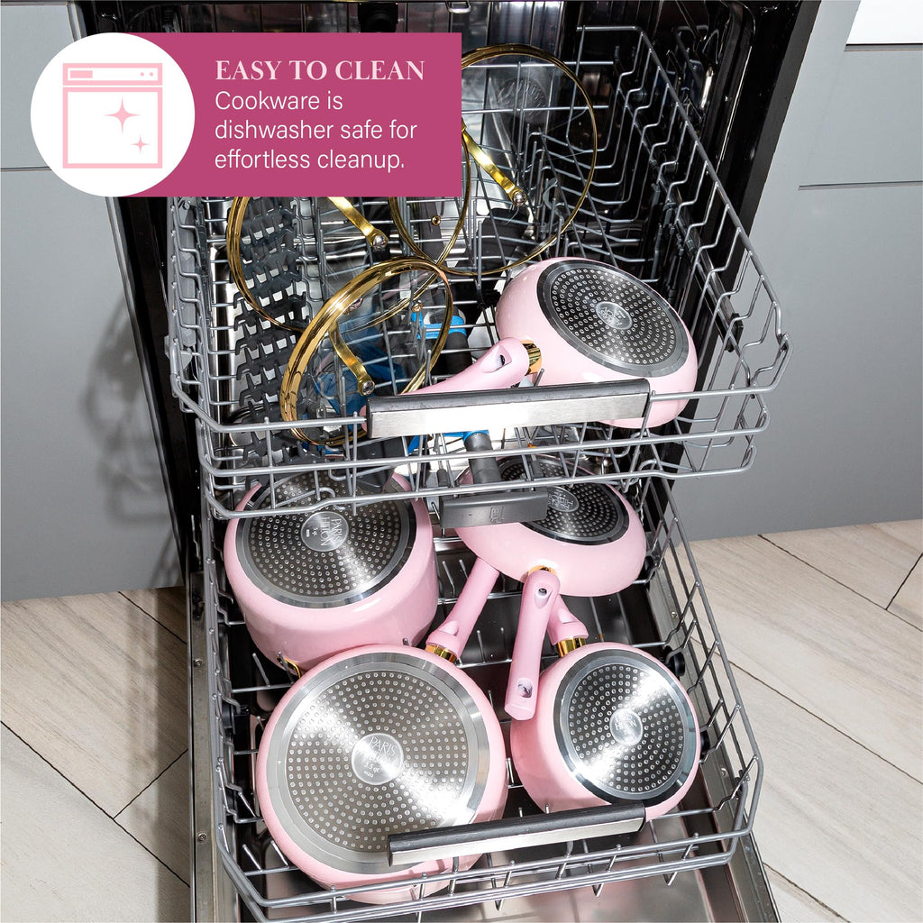 12 Piece Pink Nonstick Cookware Set R521408